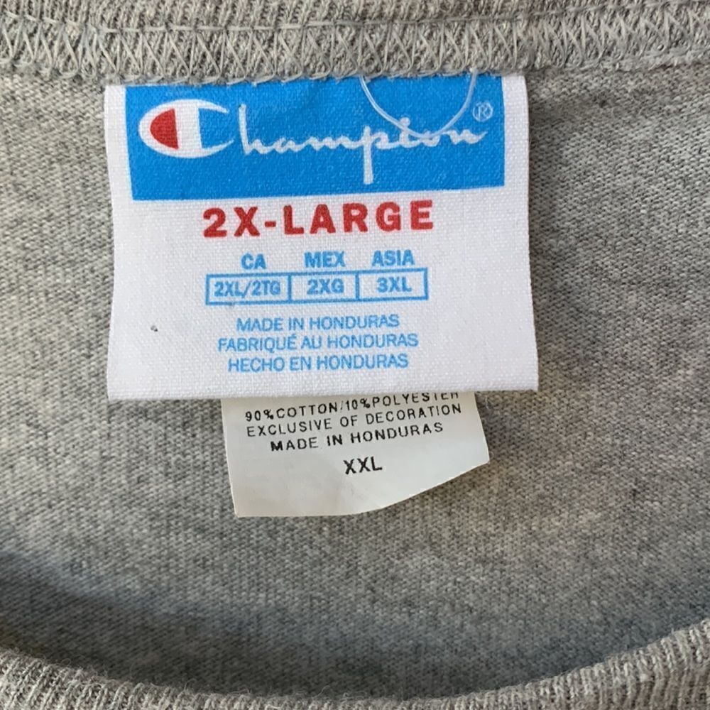 Champion Reverse Weave Vintage Gray Football Sports T-shirt XXL - Picture 5 of 5